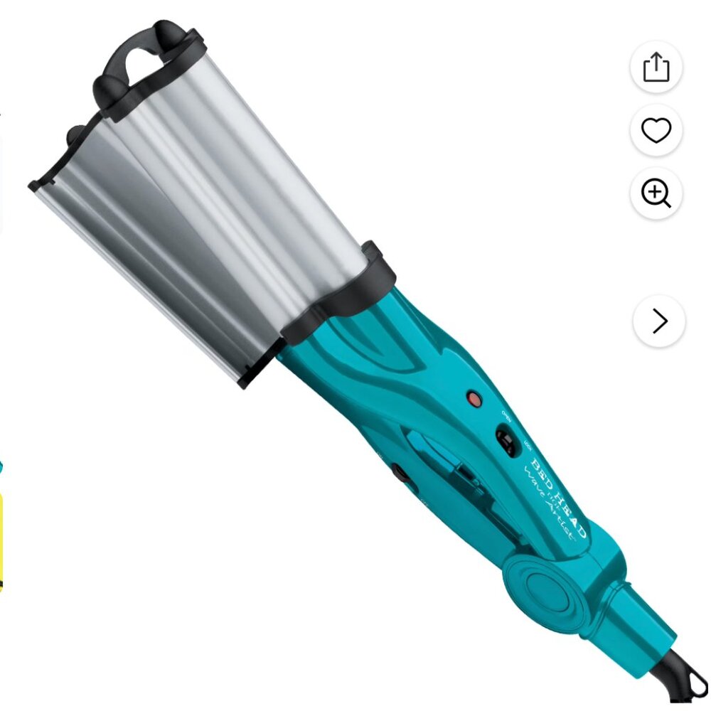 Bed Head Tourmaline + Ceramic Deep Hair Waver, Turquoise.